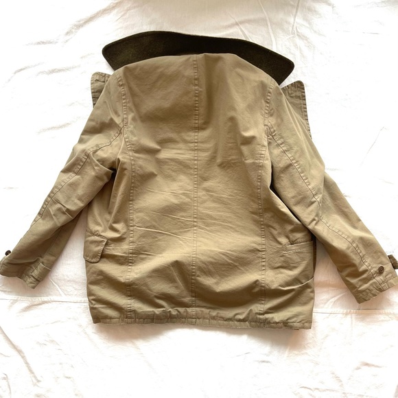 Men’s Large NSF + GAP Khaki Tan Pea Coat Jacket - Picture 5 of 8